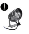 GloboStar® SPOT-XENIA 90509 Σποτ Φωτισμου Wall Washer LED 16W 1600lm 3° DC 24V Αδιάβροχο IP65 Φ9 x Υ12cm Ψυχρό Λευκό 6000K Dimmable - Σφυρήλατο Γκρι - 3 Years Warranty